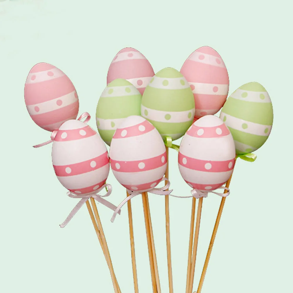 9 шт./компл. Пластик фотографический фон с пасхальными яйцами берет на палочки