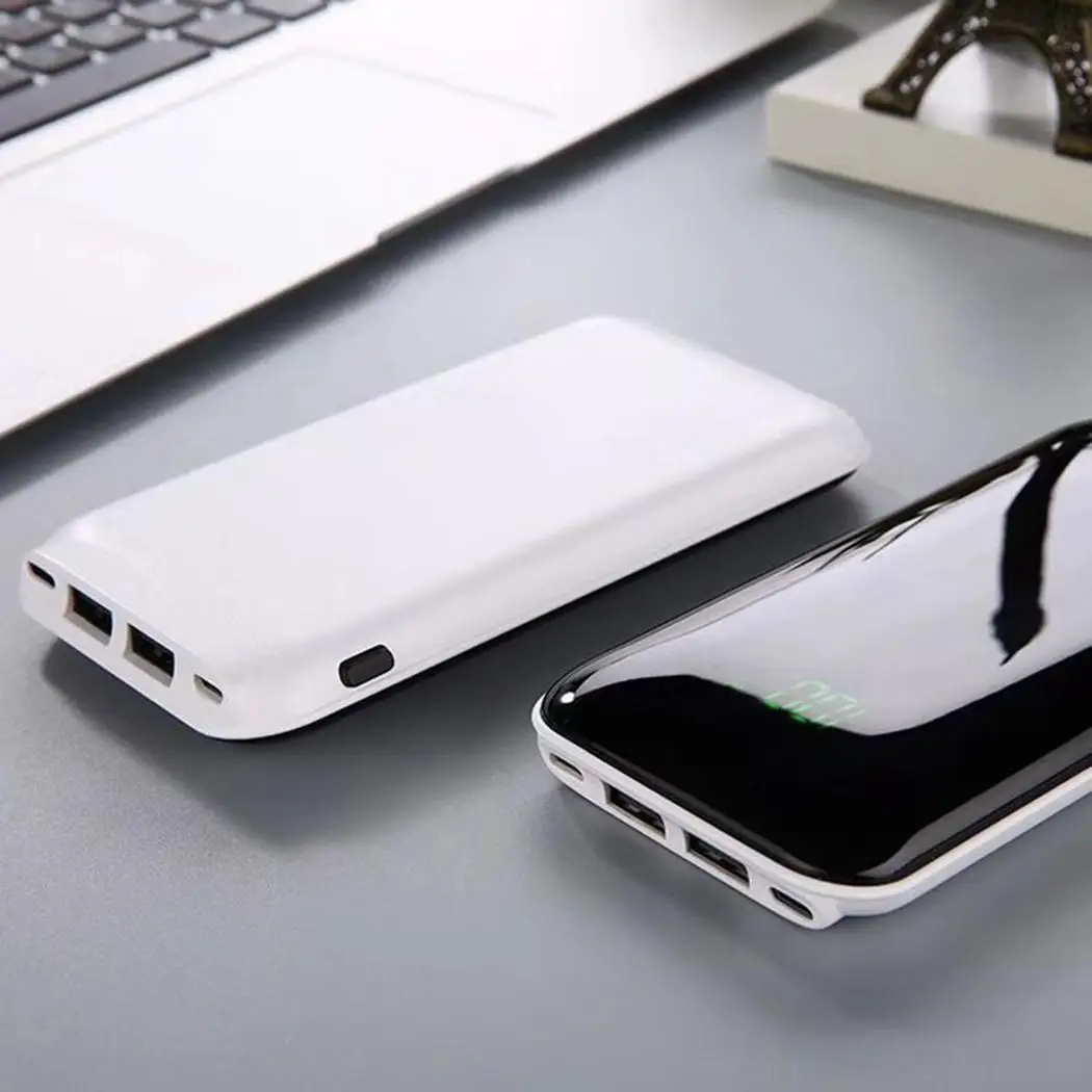 Портативный Ультратонкий чехол для смартфонов с двумя usb портами (аккумулятор не