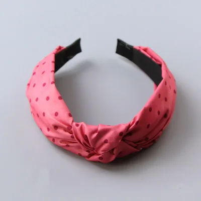 New Fashion Girls Cute Cartoon Dot Flower Smile Face Cloth Headband Kids Birthday Gifts Hairbands Hair Bands Hair Accessories - Цвет: 2