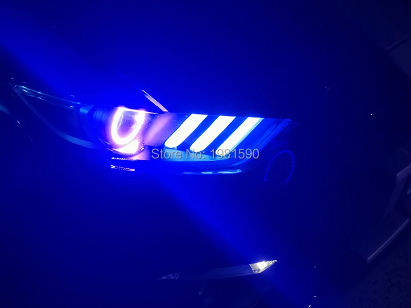 1 комплект RGBW светодиодный DRL лампа-панель наборы для Ford Mustang- автомобильные огни Дневные ходовые огни