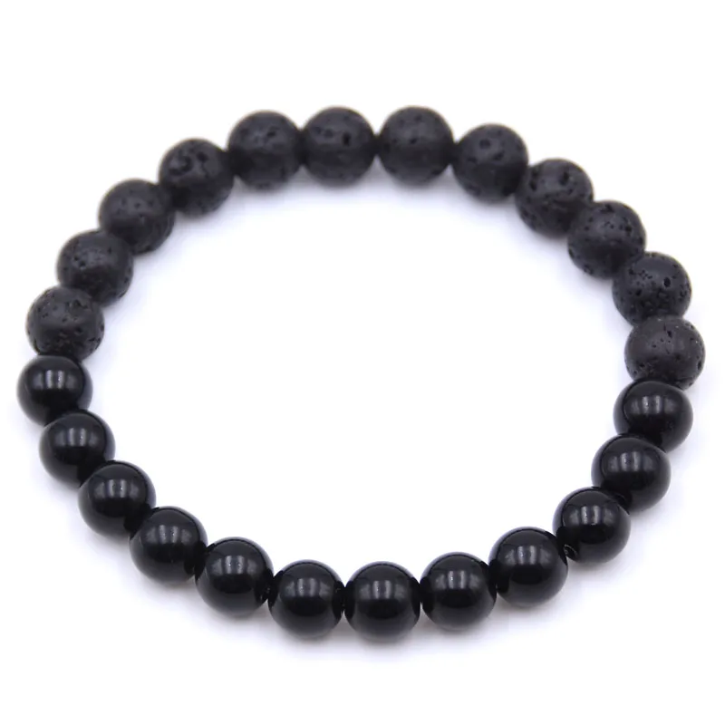 Fashion Double color Natural stone 8mm beads Bracelet men high quality Round Chain Bracelets For Women&ampMen pulseras | Украшения и