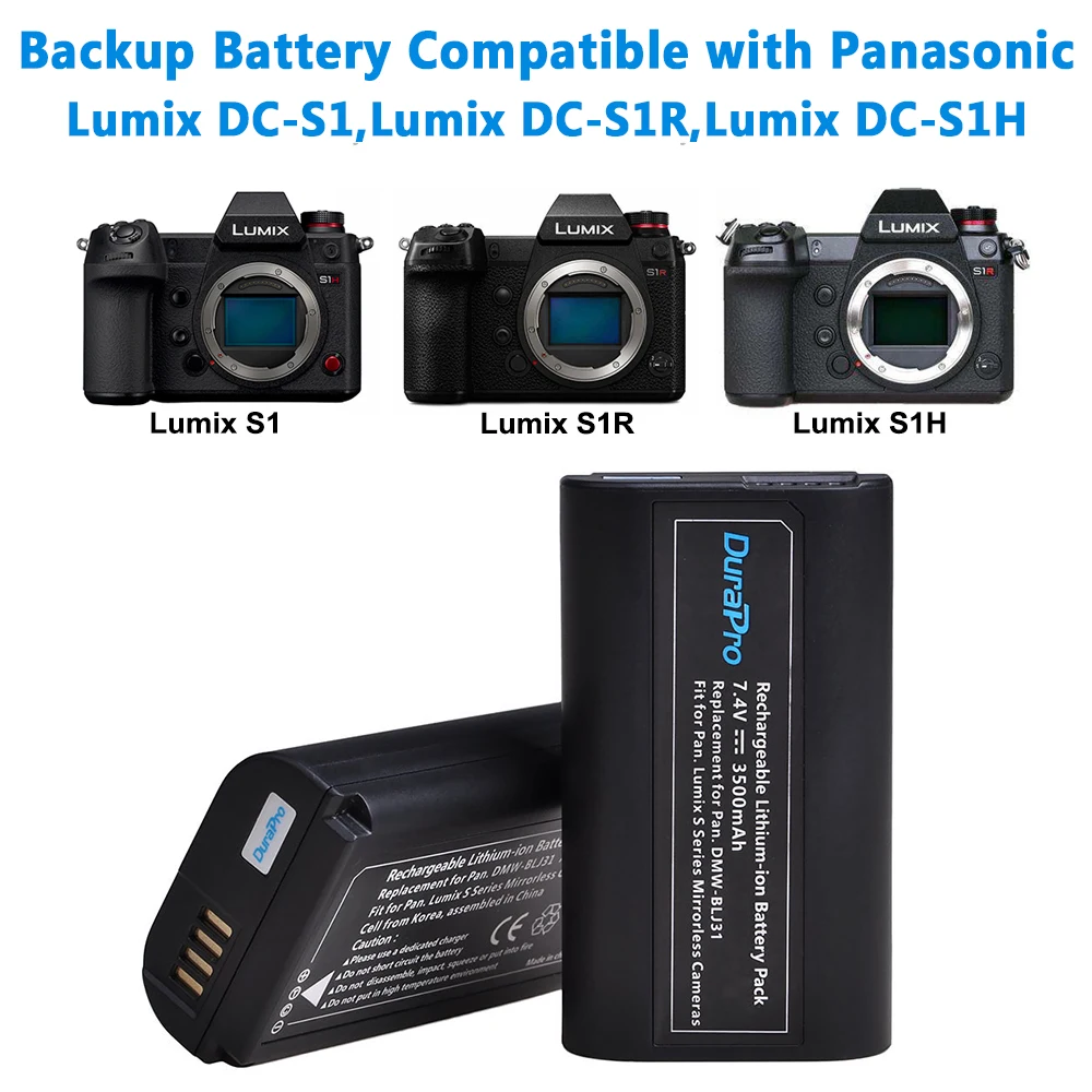 DuraPro 1 шт. DMW-BLJ31 DMW BLJ31 батарея для Panasonic LUMIX S1 S1R S1H беззеркальных камер | Электроника