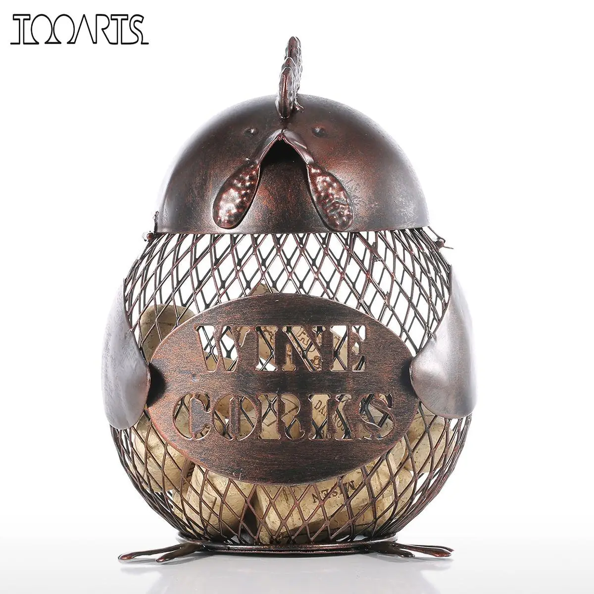 Tooarts металлические фигурки животных банки для вина монет ручная работа Мини