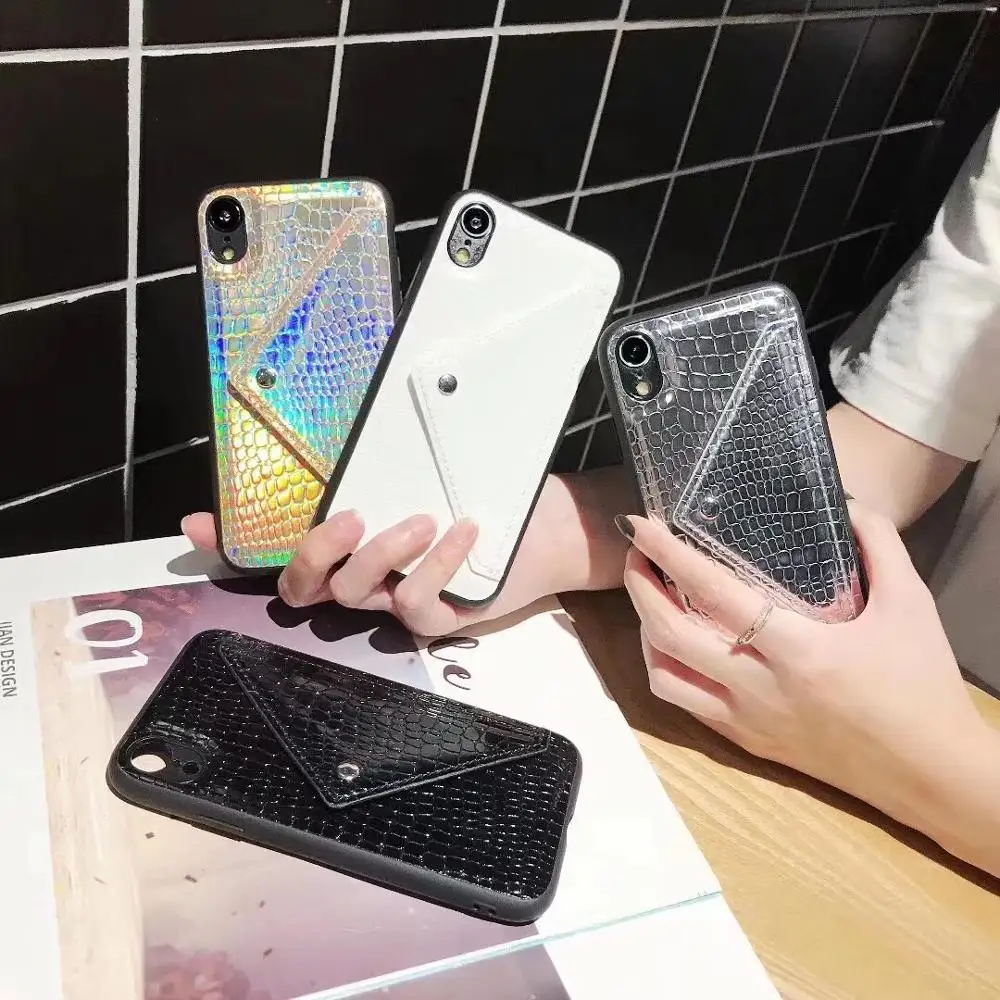 Чехол для iPhone X Xr Xs Max чехол с привлекательной змеиной кожей лазерный флип кошелек