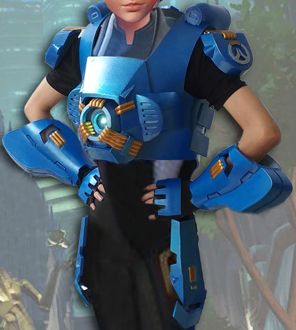 Настроить Overwatch Uprising Lena Oxton Tracer кожи кадет Oxton Броня Косплей