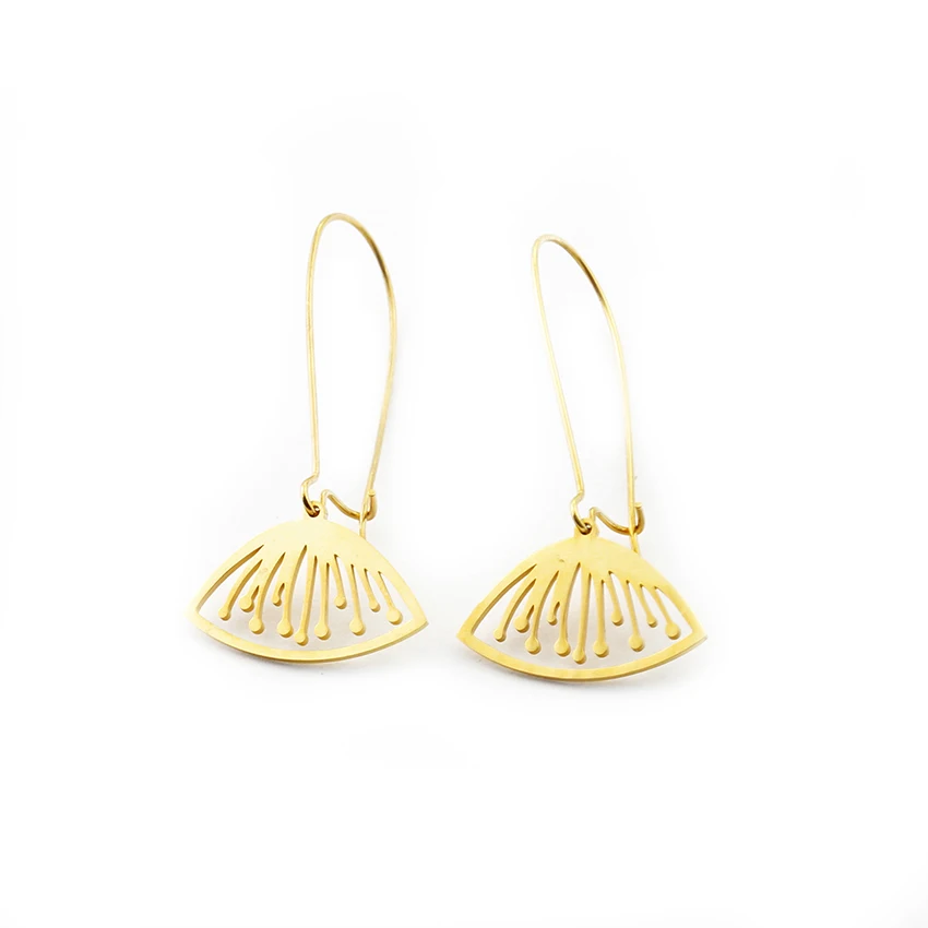 10 пар модных лепестков висячие серьги золотого цвета Висячие для женщин