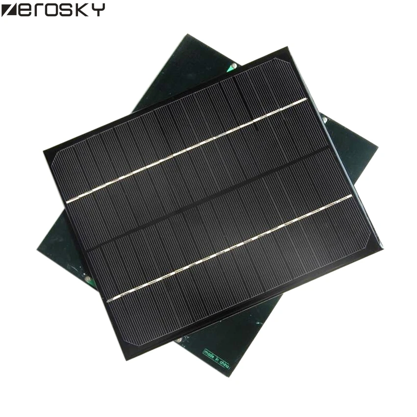 Zerosky 6 Вт 18 в 12 В миниатюрная солнечная панель монокристаллическая батарея сделай