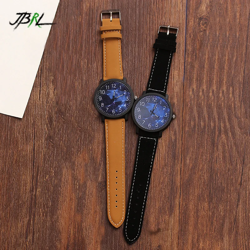 JBRL звездное небо модные наручные часы Мужские в повседневном стиле кварцевые для