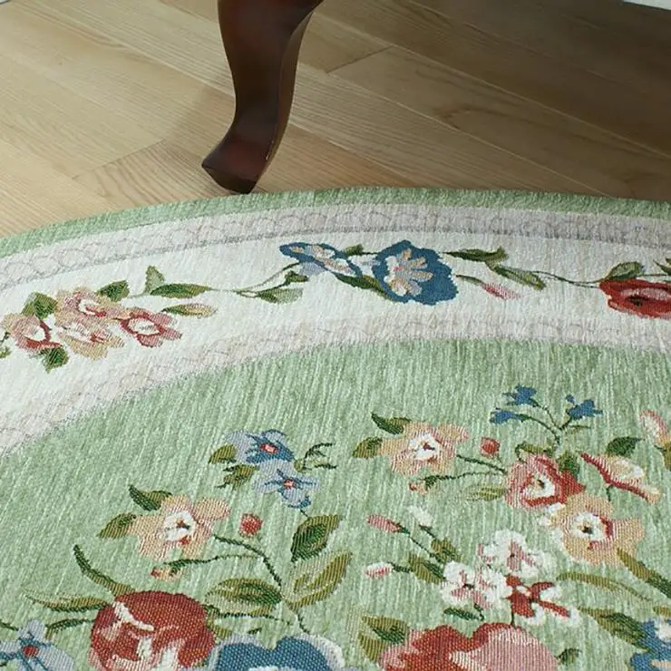 Goedkoop Ronde Europese Pastorale Tapijten Voor Woonkamer Thuis Entree/Hal Deurmat Computer Stoel Gebied Tapijt Oefening Yoga Mat