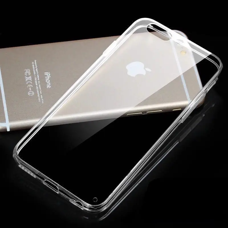 Прозрачный силиконовый мягкий чехол из ТПУ для 7 7Plus 8 X XS MAX XR 360 резиновый защитный