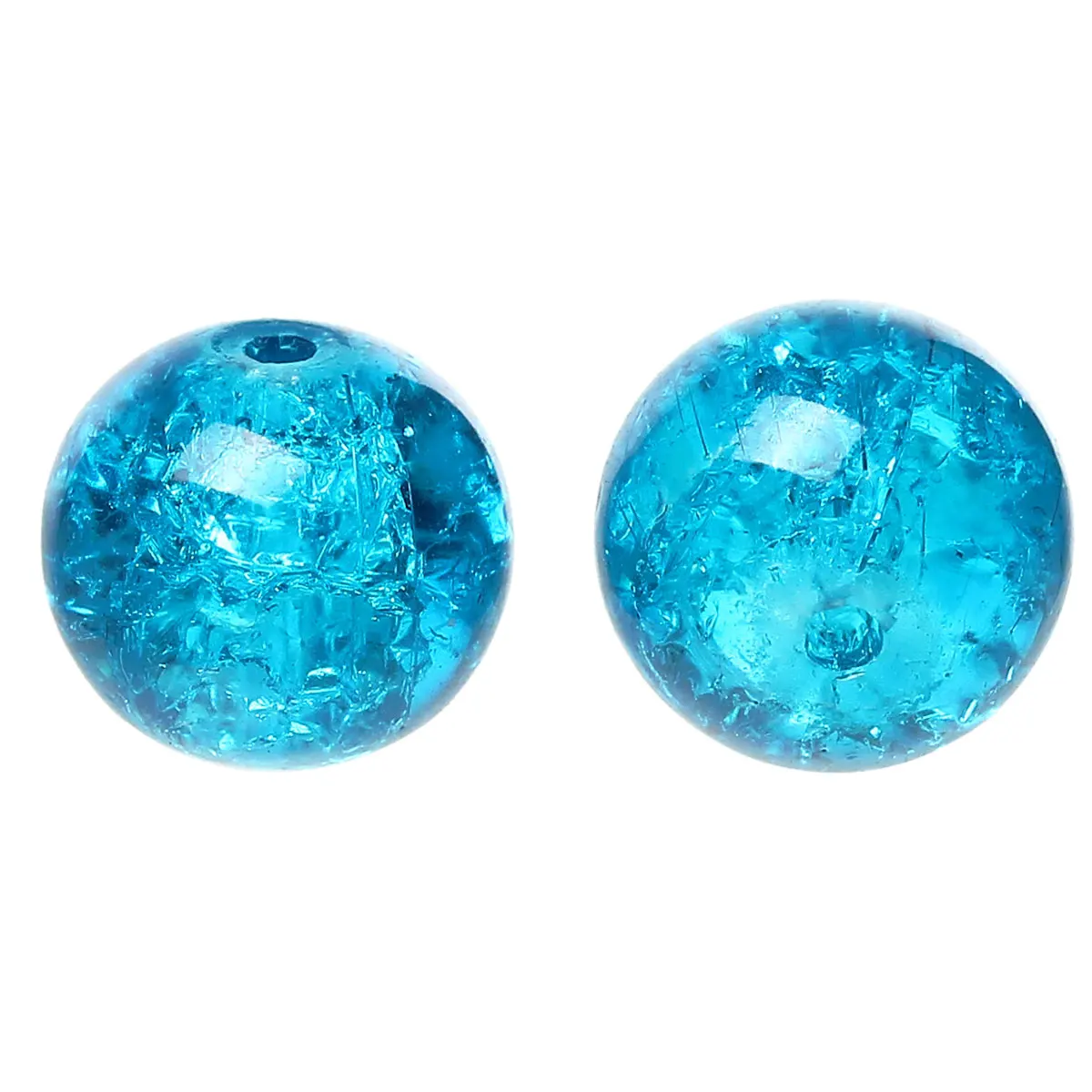 DoreenBeads 50 шт. круглые бусины из голубого стекла с трещинами 10 мм фурнитура|glass round