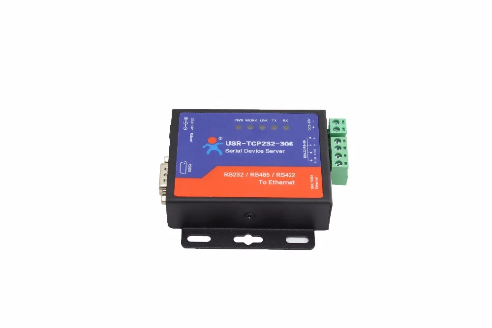 USR TCP232 306 преобразователь ethernet RS422/RS232/RS485 серийный к Ethernet поддержка DNS DHCP Buit in веб