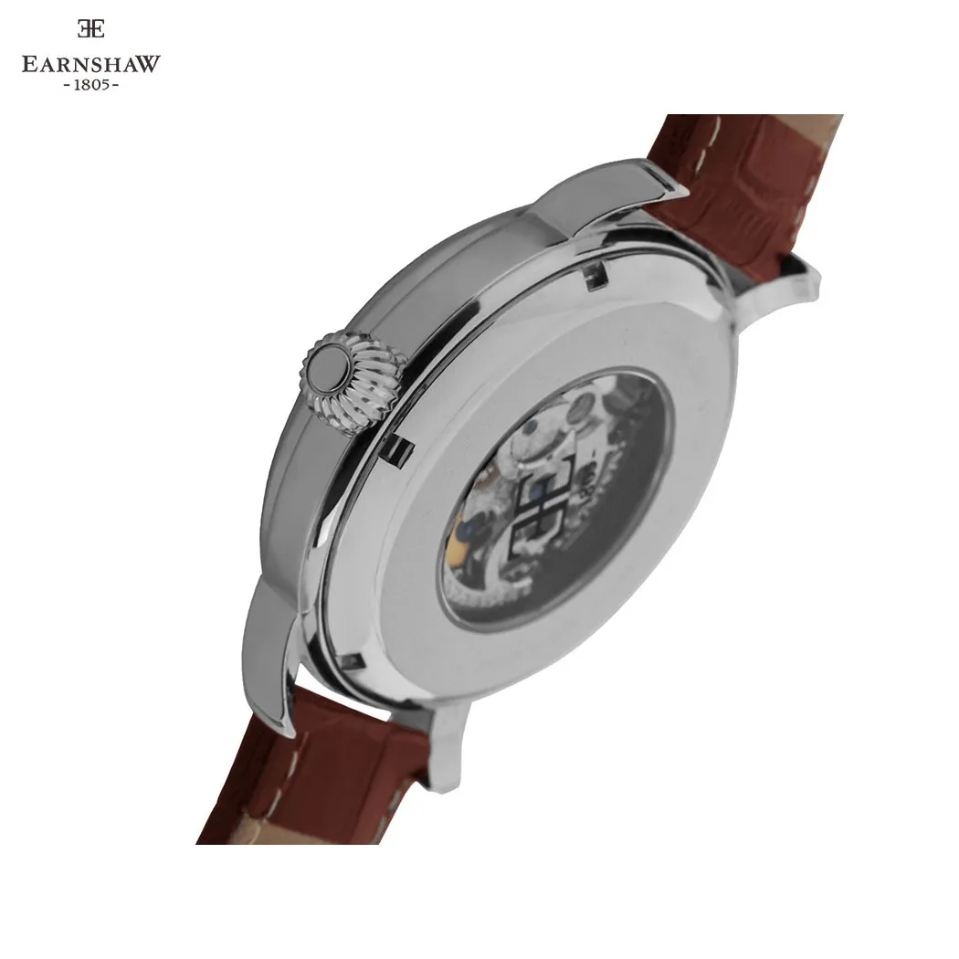 Наручные часы Earnshaw ES-8011-01 мужские механические с автоподзаводом на кожаном