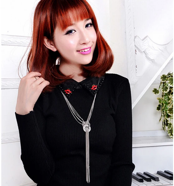 Новинка 2019 женское ожерелье на свитер массивная цепь золотистый массивный чокер