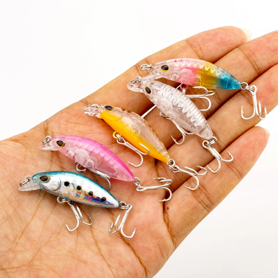 

7PCS/Lot 3.5cm 2g Swim Fish Fishing Lure Artificial Hard Crank Bait topwater Wobbler Mini Fishing Crankbait lure