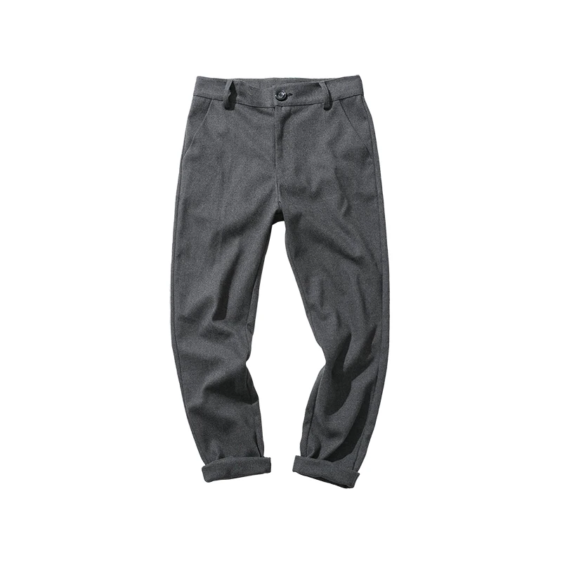 2018 осень и зима Для мужчин новый одноцветное Цвет Дикий костюм брюки молодежная