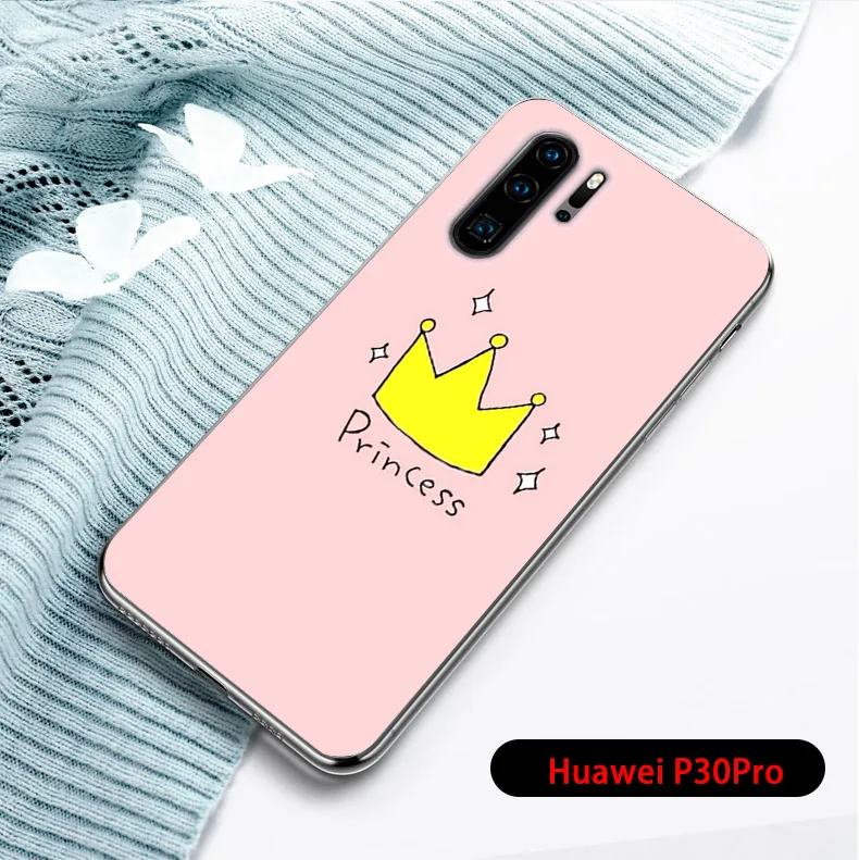 Крышка huawei P30 Pro Чехол популярными печатными головками Прозрачная мягкая Задняя