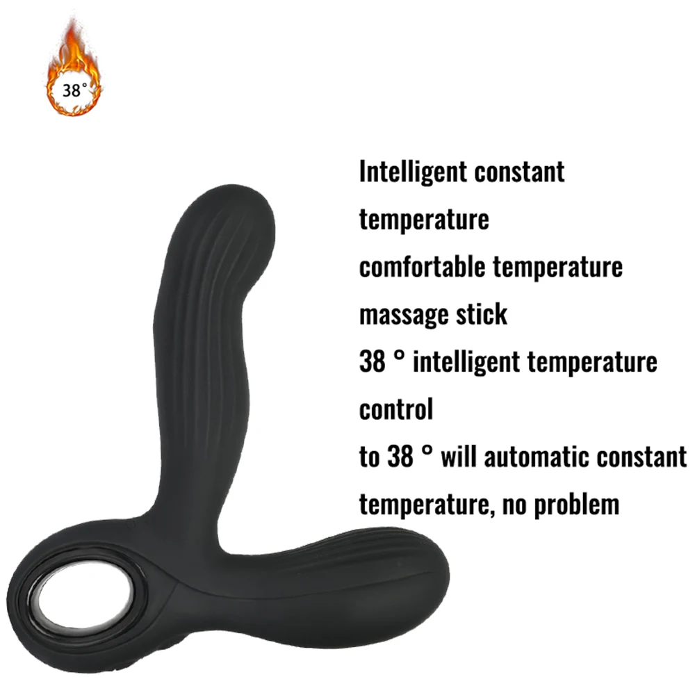 Беспроводной вращающийся Анальный вибратор с дистанционным нагревом 10 режимов