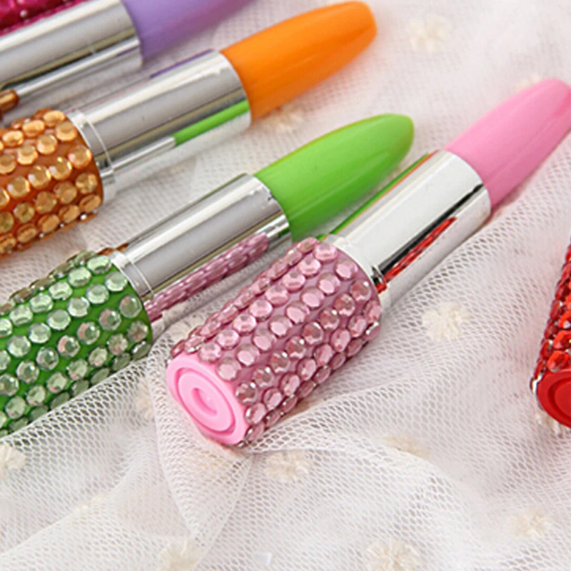 Форма губной помады шариковая точка для письма милый канцелярский подарок ручка