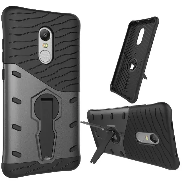 Luxury Hybrid case For Xiaomi Redmi Note 4X With stand Armor Silicon+PC Shockproof protective back cover for xiaomi redmi note4x |