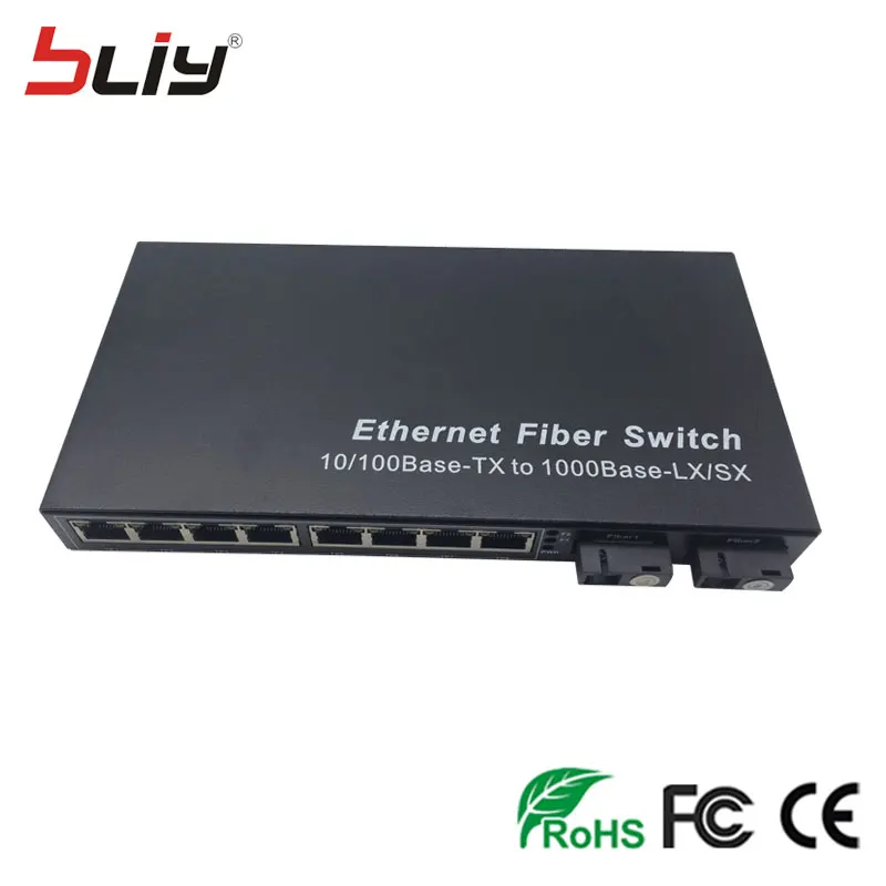 Коммутатор lan 10 Порты и разъёмы 10/Gigabit Ethernet 100 Мбит волоконно оптических Media Converter