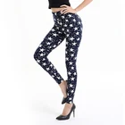 Женские леггинсы с 3D-принтом звезд, летние облегающие дышащие леггинсы с низкой талией, сетчатые Леггинсы пуш-ап черного цвета