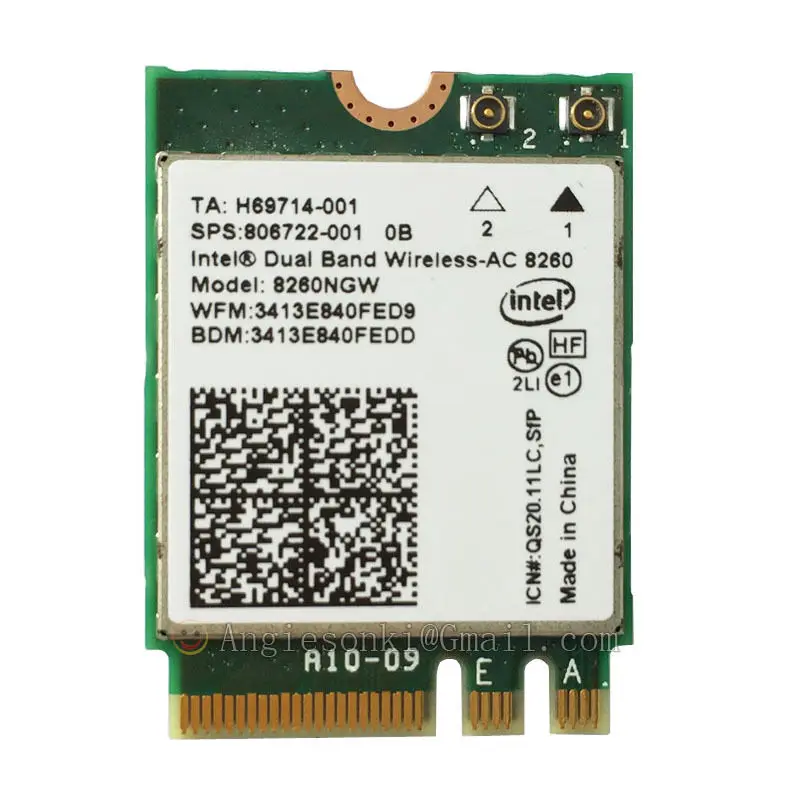 Двухдиапазонная WLAN карта 806722 001 AC 8260 8260NGW 867 Мбит/с NGFF Wi Fi + модуль bluetooth 4 2 для Hp ZBook 15u