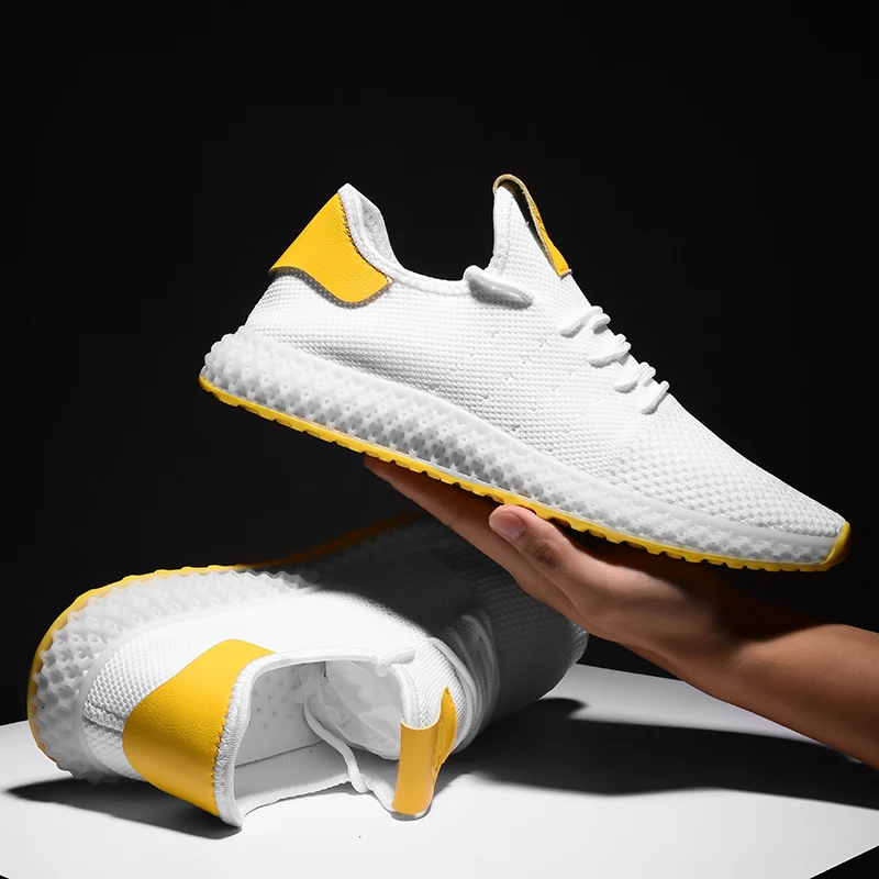 Hemmyi Breathable Mens Shoes Casual Lace-Up Comfortable Sneakers Shoes Rubber Sole Tenis Masculino Adulto Support Dropshipping