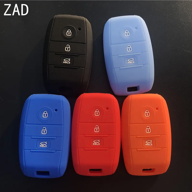 ZAD силиконовый резиновый чехол для автомобильных ключей KIA KX3 K3 Sorento K4 K5 3 кнопки