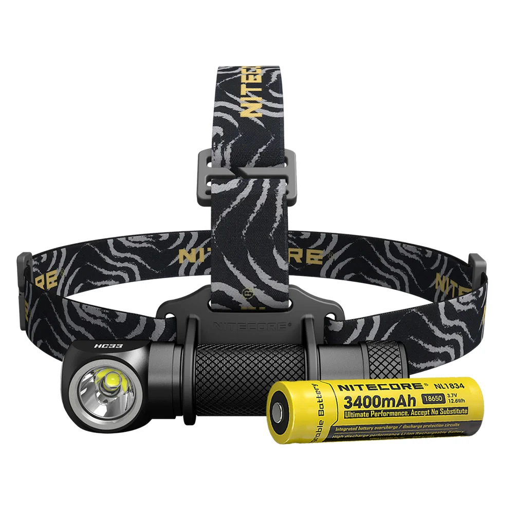 NITECORE HC33 1800 люмен налобный фонарь 18650 перезаряжаемый аккумулятор Фара Водонепроницаемый фонарик для кемпинга и пеших прогулок