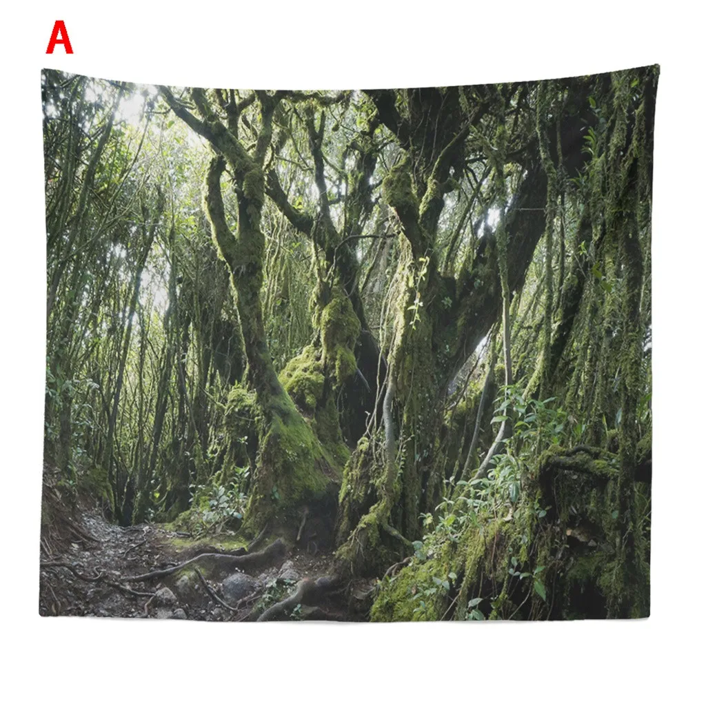 150x200CM wall hanging tapestry decor Nature Landscape Tree Tapestries For Bedroom Living Room Home Decor Textile F300503 | Дом и сад
