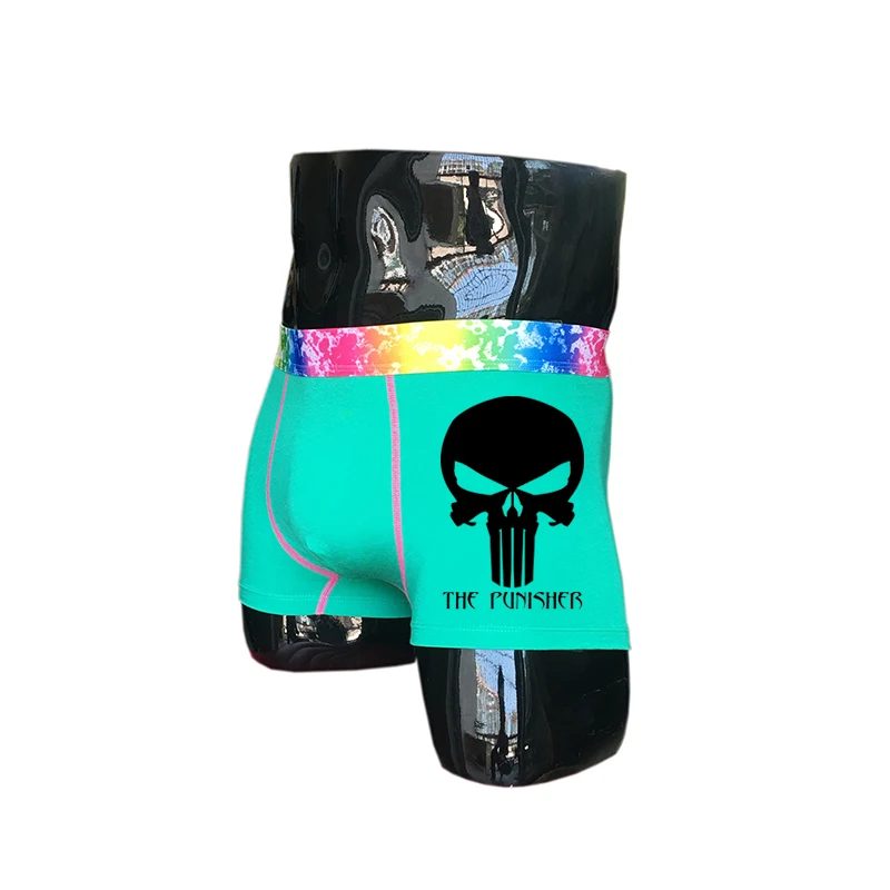 (2 шт./компл.) истинный ревеллер мужские трусы боксеры шорты Герой Marvel Каратель |