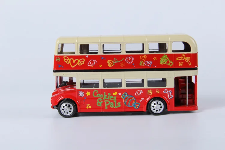 Двухэтажный автобус из сплава с открытой спиной дизайн для londoners. Металлический