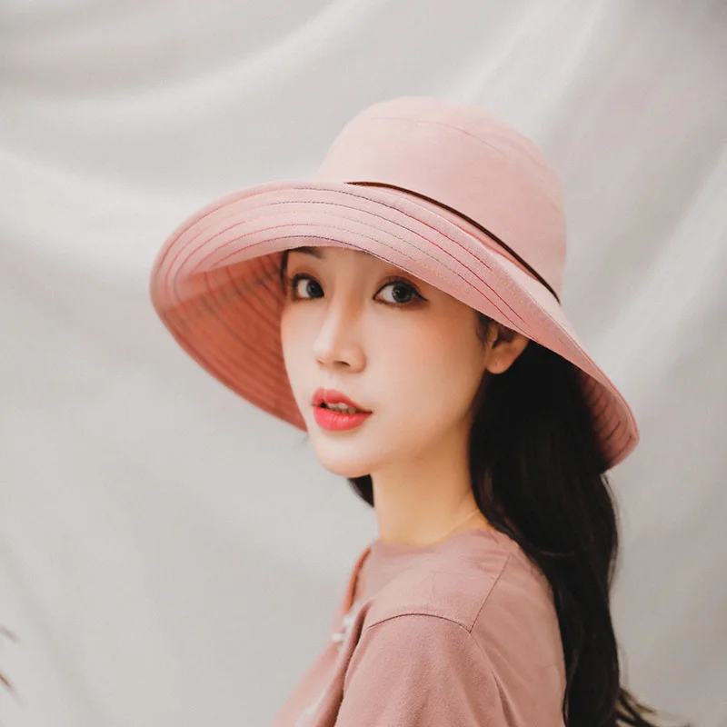

Newly Women Bucket Hat Widen Brim Sun Protective Foldable Casual Cap for Outdoor m99