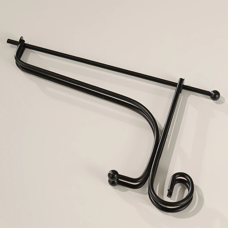 Черный Кронштейн из кованого железа настольный держатель для посуды