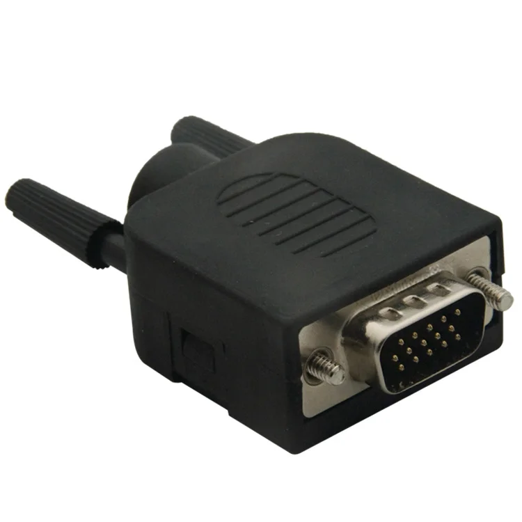 DB15 VGA Штекерный разъем с задним боковым винтовым разъемом и очень короткой длиной