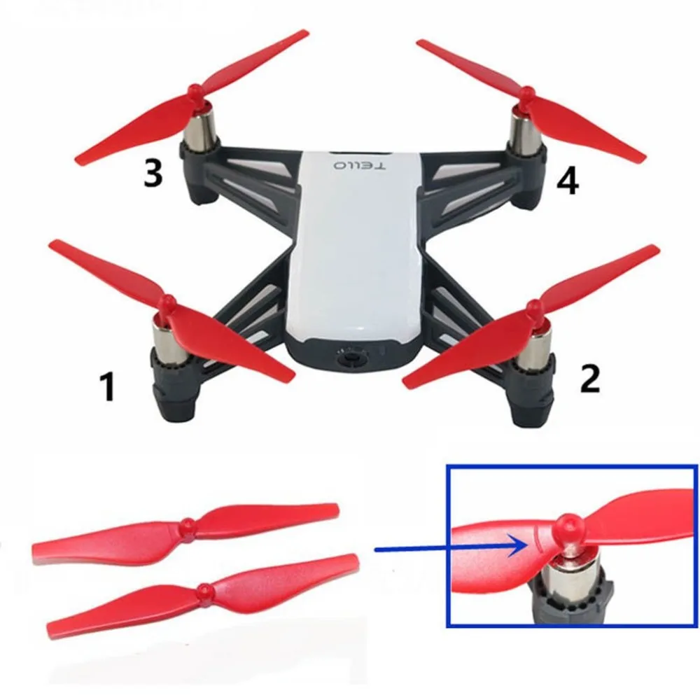 4 шт. быстросъемный Дрон пропеллеры для DJI Tello Мини Пропеллер для дрона CCW/CW реквизит запасные части Дрон аксессуары Прямая поставка