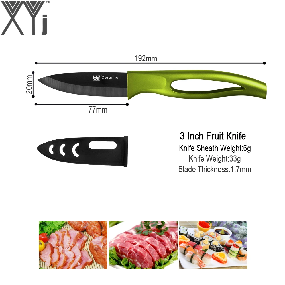 XYj Brand Vegetable Fruit Peeler Zirconia Oxide Kitchen Knives Piece Set 3&quot Pairng 5&quot Slicing 6&quot Chef Knife New Ceramic | Дом и