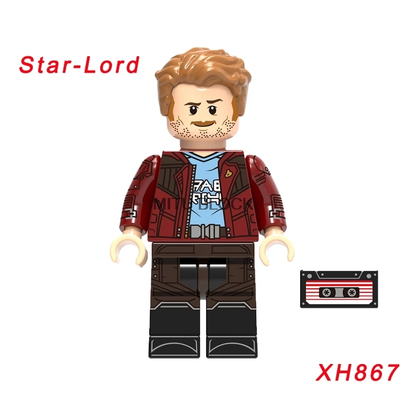xh867 Super Heroe Star-Lord Rocket енот Капитан Marvel Железный человек видение строительный блок - Цвет: xh867