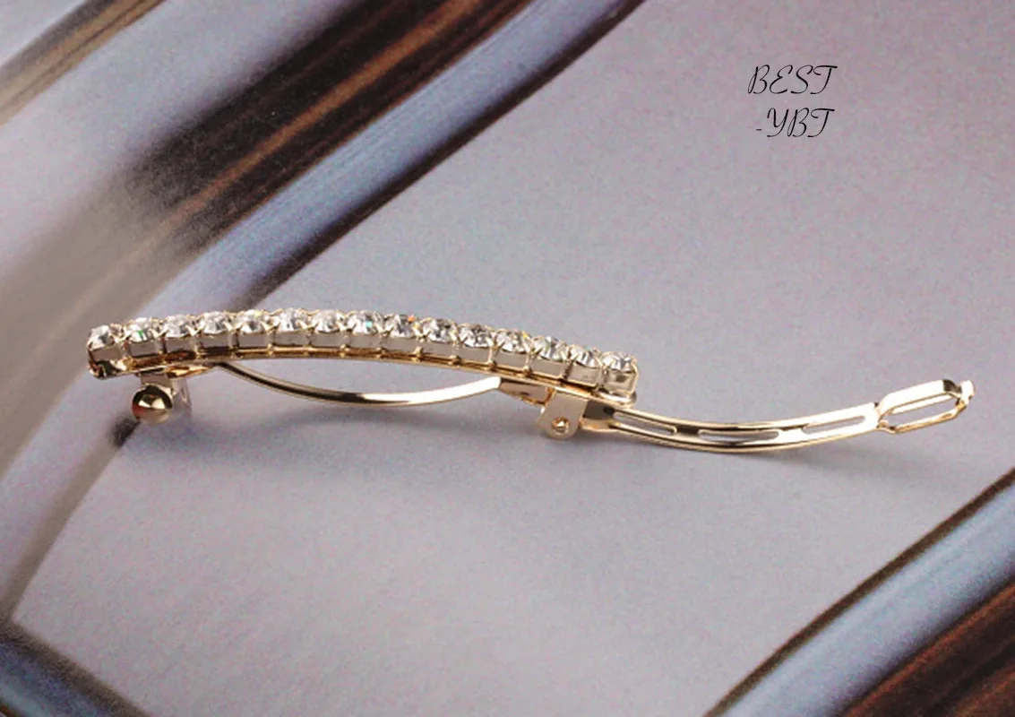 

Simple Style Fashion Women Faux Rhinestone Hairpin Hair Clip Bling Barrettes Hair Accessories Clips for Hair