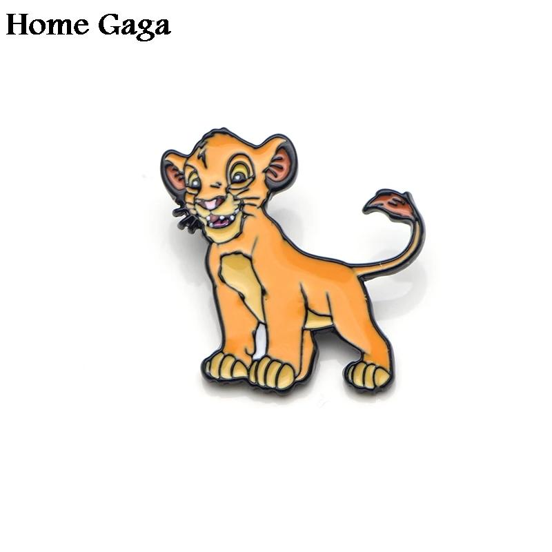 Homegaga Король Лев DIY цинковый галстук мультфильм забавные булавки броши для рюкзака, одежды для мужчин и женщин шляпа Декоративные значки медали D1593