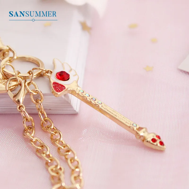 Брелок для ключей SANSUMMER модная цепочка с волшебной картой девочек популярная Sakura