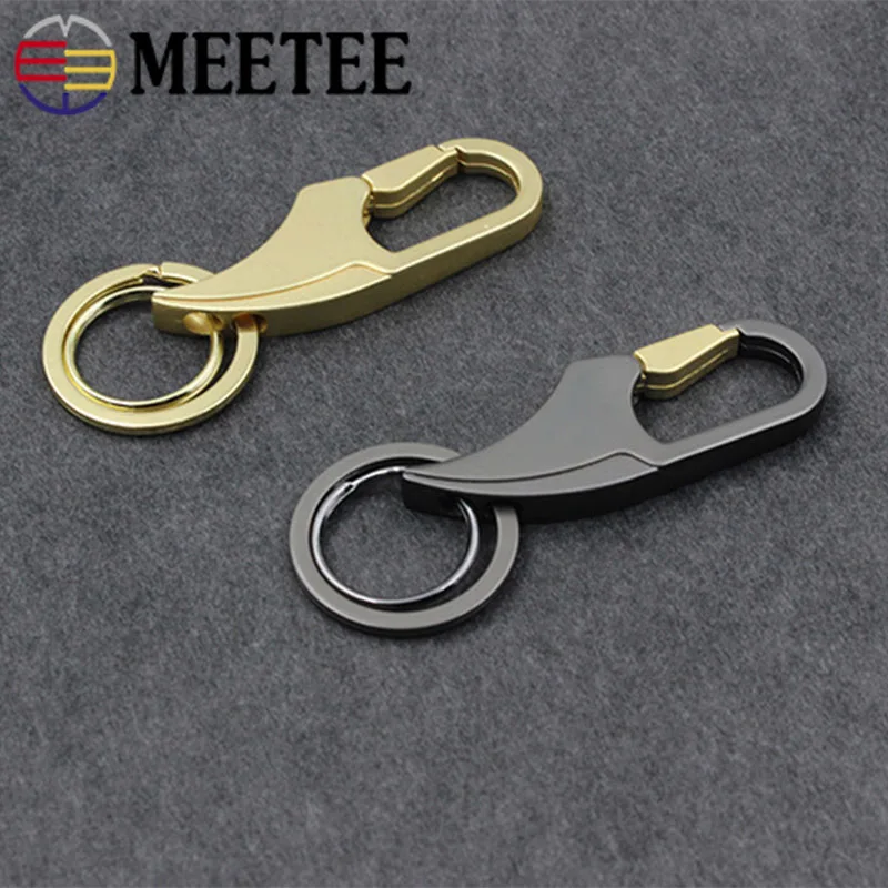 Meetee 1 шт. хорошее качество Металлические Два кольца пряжки для ключей DIY мужские