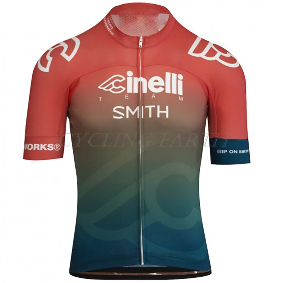Jersey CINELLI Cycling Clothes Set Short sleeve Jersey and bib shorts Kit Summer Men bike clothing MTB Ropa Ciclismo clothing#8 - Цвет: Jersey