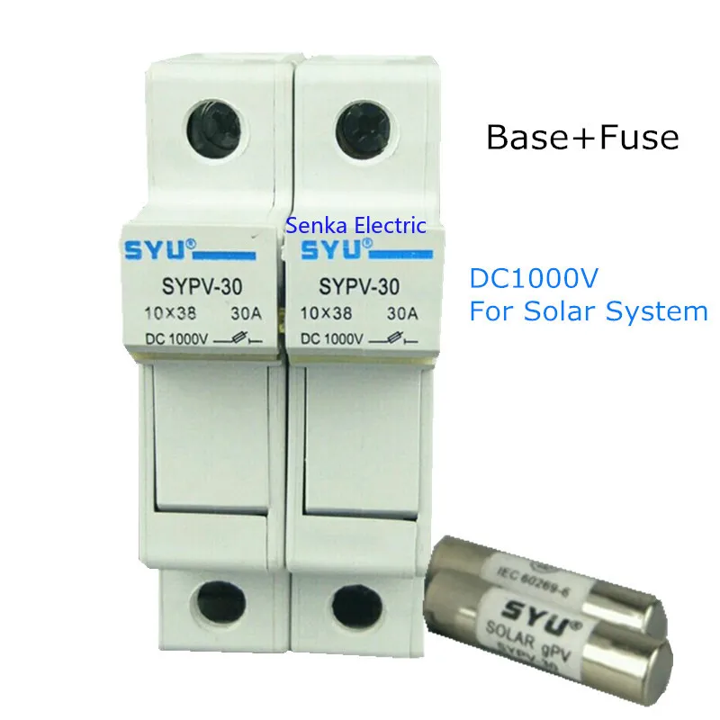 1000V DC 10x38 ГПВ низкая Напряжение Солнечный предохранитель w держатель База | Перемычки -33061042609