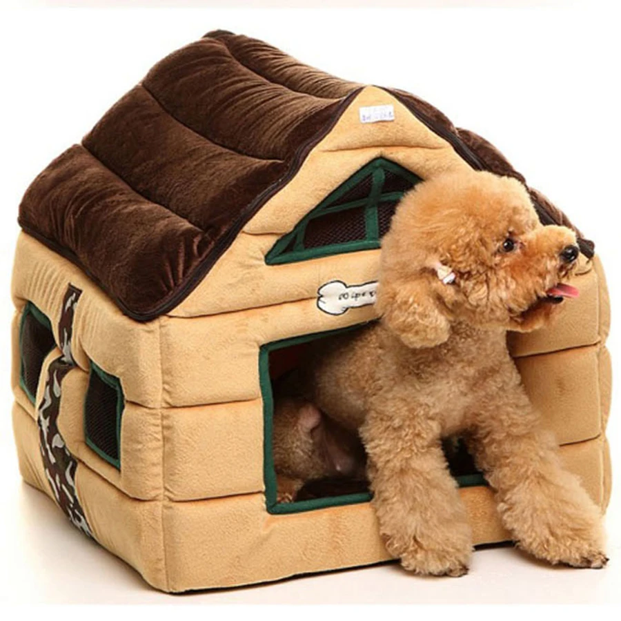 Милый мягкий домик для собак теплая кровать домашнего животного собачья Конура