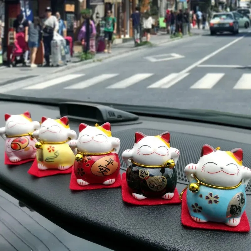 С изображением из мультфильма Lucky Cat набор микро пейзаж котенок украшение автомобиля миниатюрные украшения