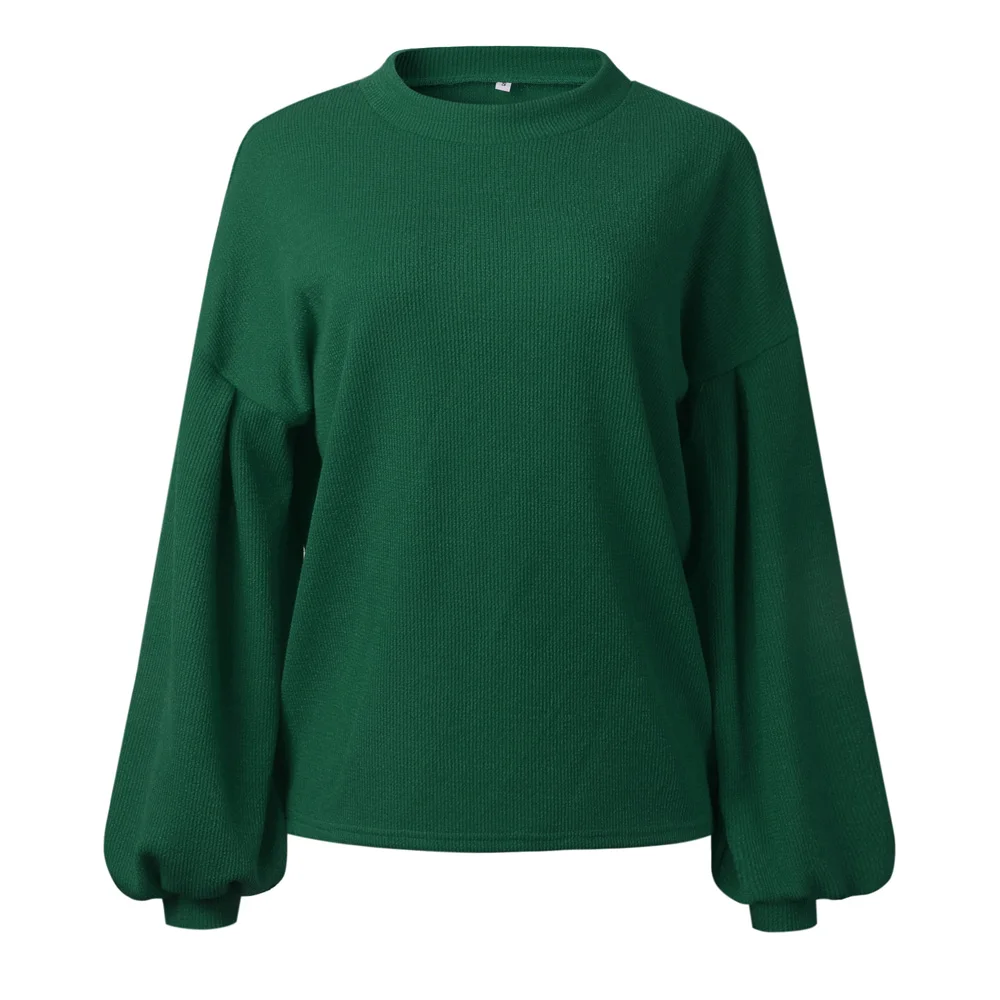 Elegant Batwing Sleeve Knitted Sweater Autumn Women Long O Neck Loose Pullover Knitwear Femme ONA100067 | Женская одежда