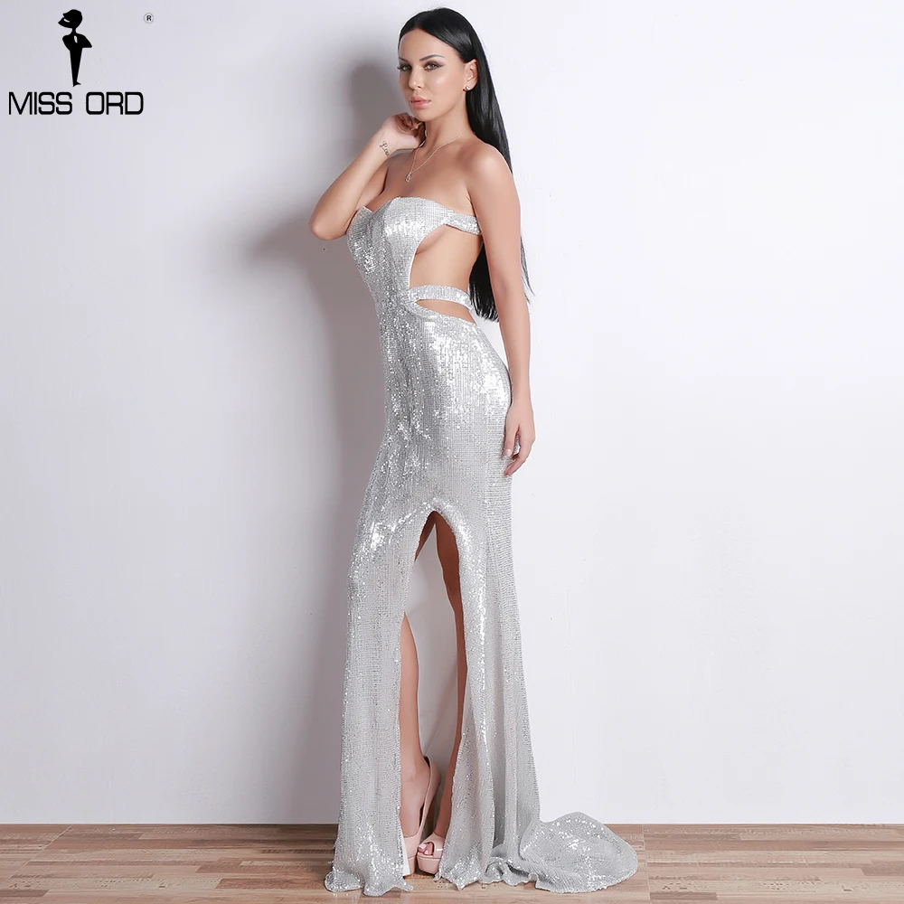 Missord 2019 сексуальный бюстгальтер с открытыми плечами платье блестками женское