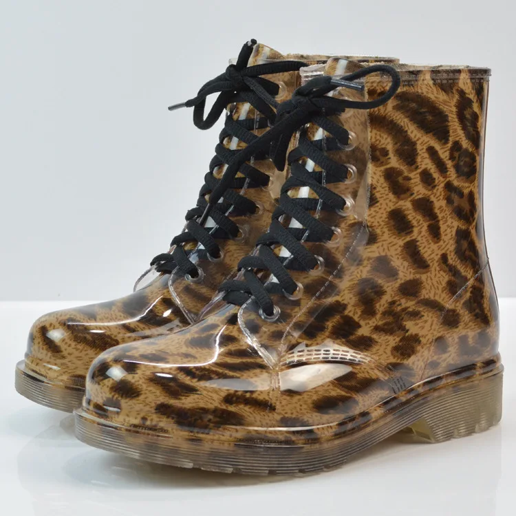 Женские прозрачные водонепроницаемые ботинки ботильоны больших размеров 40 с